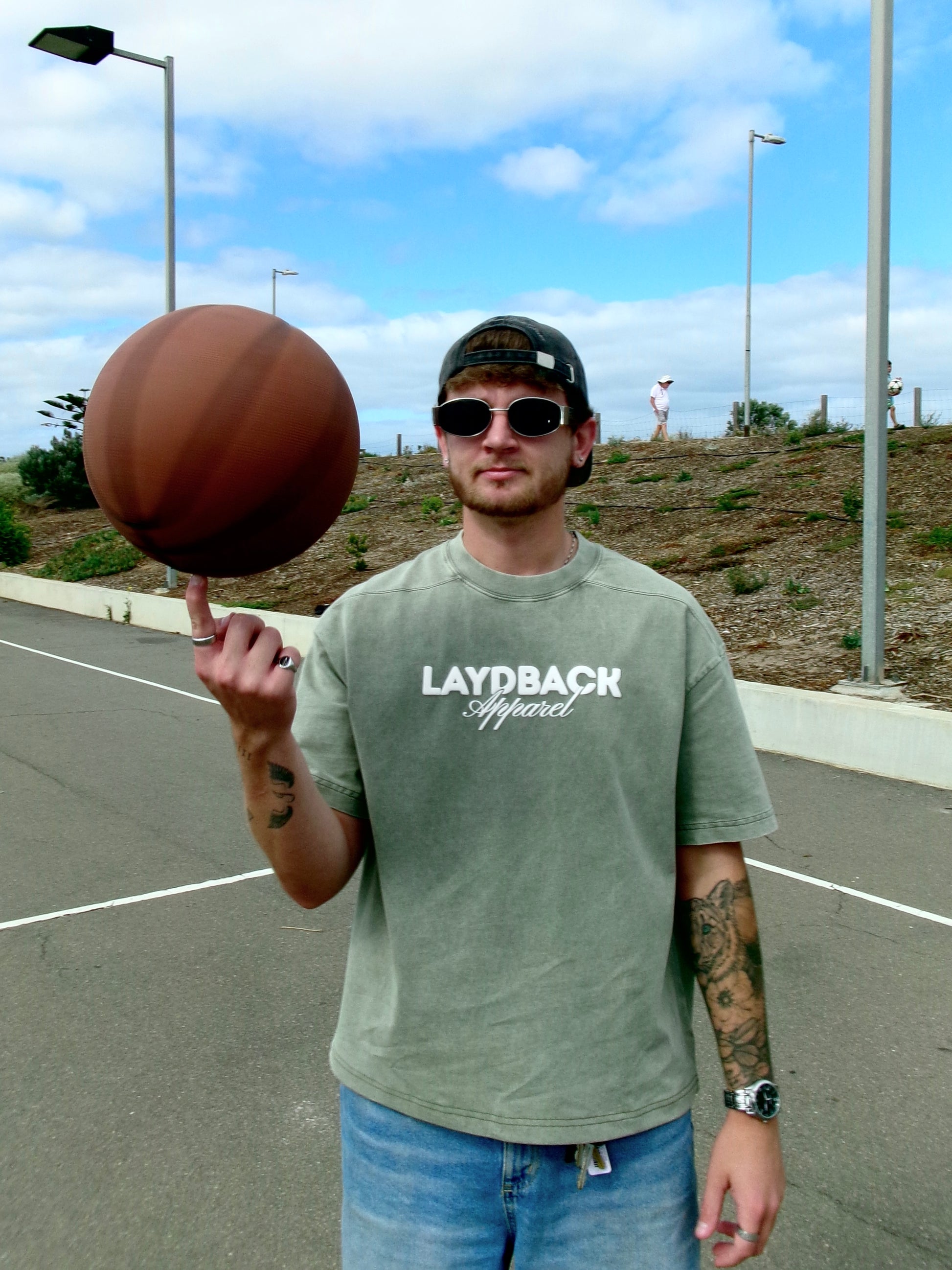 Oversized Basics Tee - Washed Green