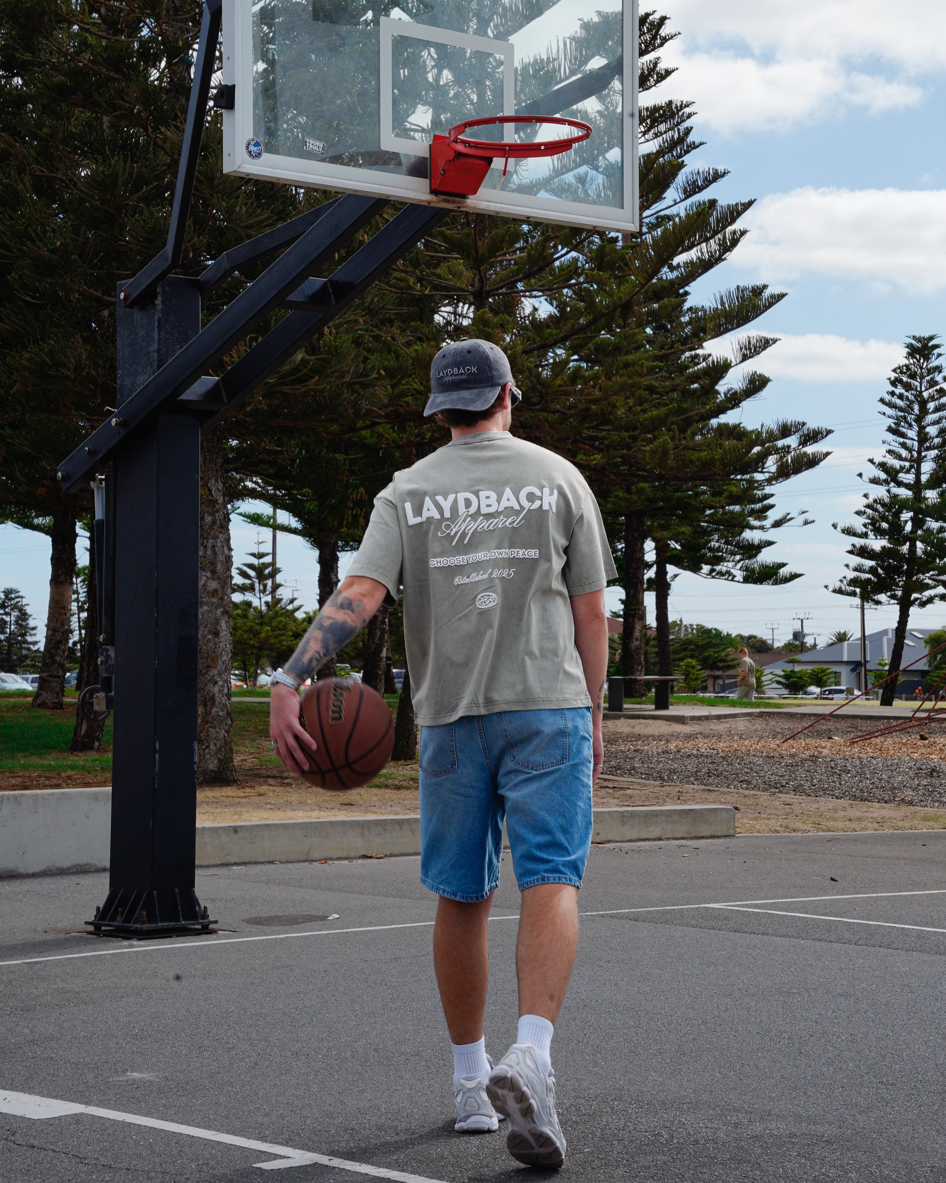 Oversized Basics Tee - Washed Green