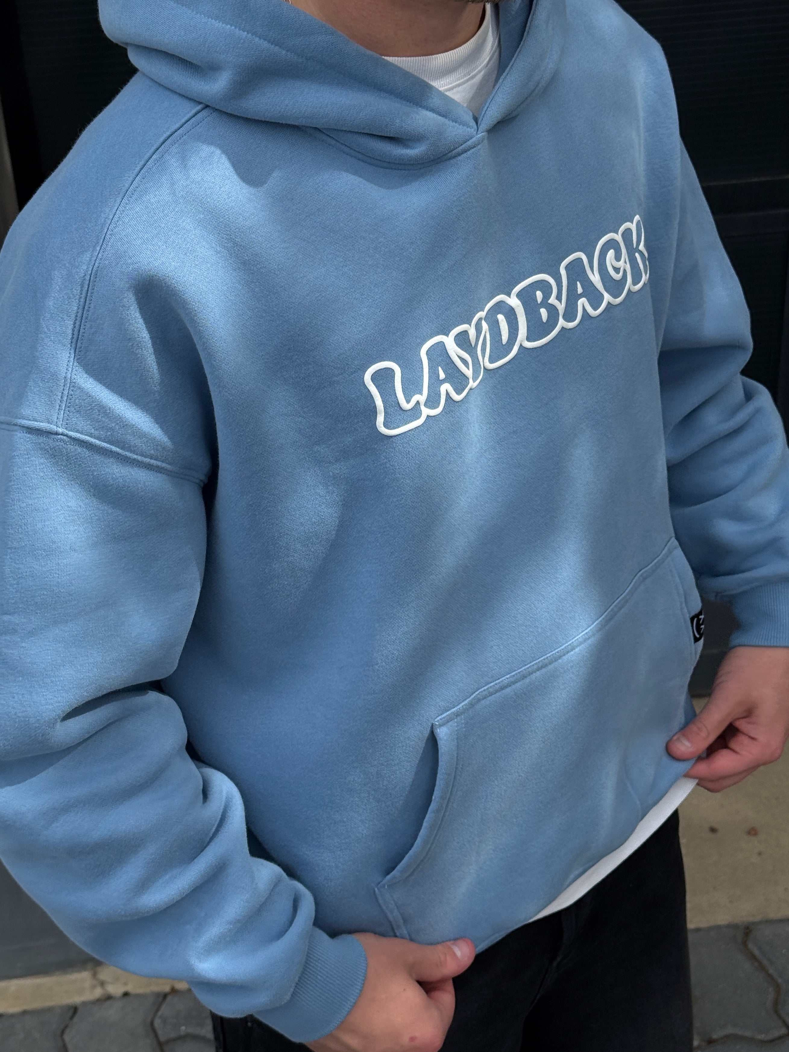 Basics Oversized Hoodie - Baby Pastel Blue – LAYDBACK